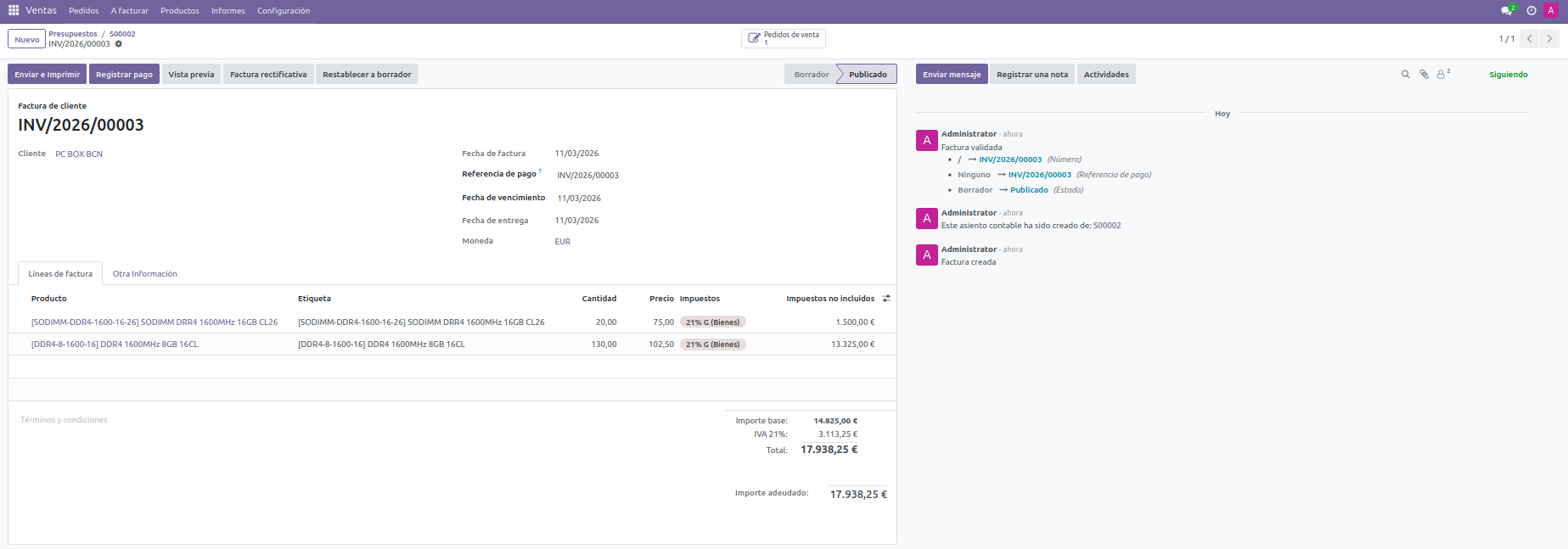 Facturació automàtica